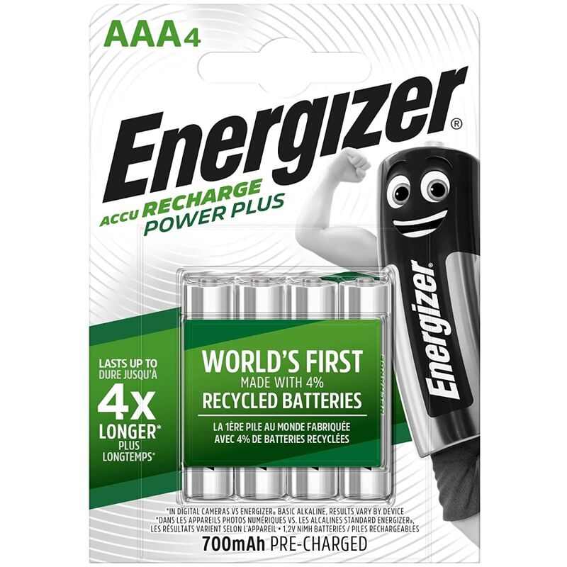 Piles Rechargeables AAA Energizer Power Plus Pack de 4 - Energizer