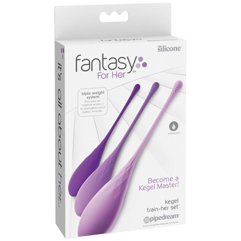 Ensemble Boules Kegel en Silicone 3 Poids Progressifs - Fantasy For Her