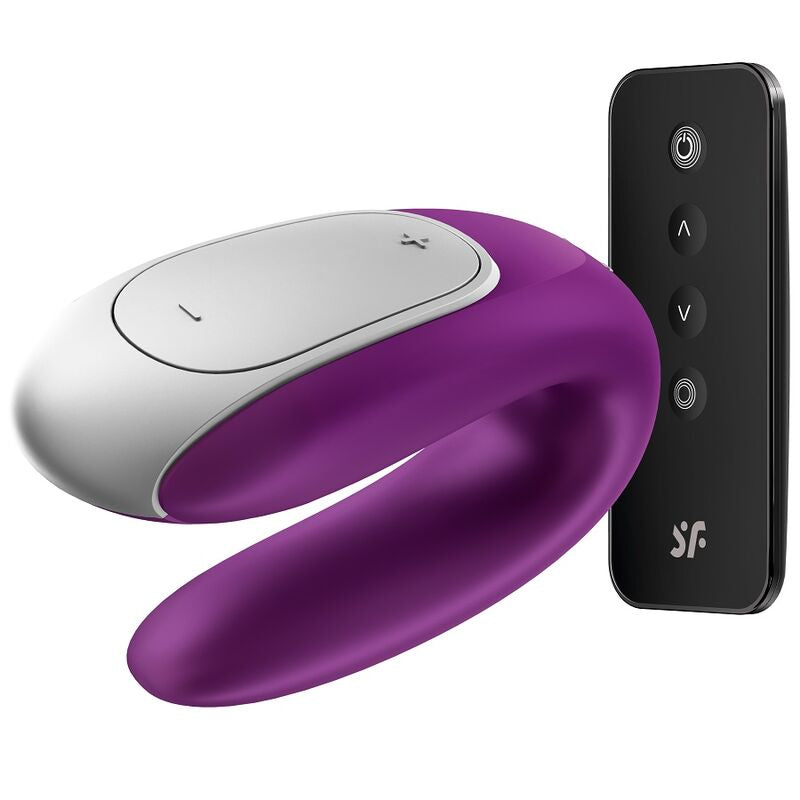 Satisfyer – Vibromasseur connecté pour couple Double Fun – Violet