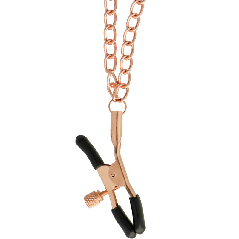 Begme – Collier cou avec Pinces à tétons réglables avec chaîne or