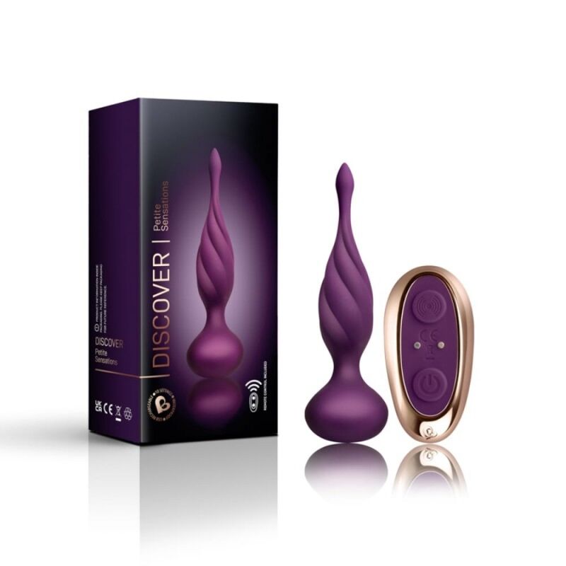 Rocks-Off - Plug Anal Vibrant Torsadé avec Télécommande - Lilas