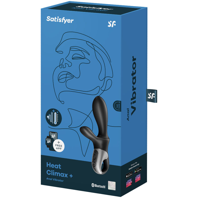 Stimulateur Prostate Heat Climax+ Connecté Noir - Satisfyer