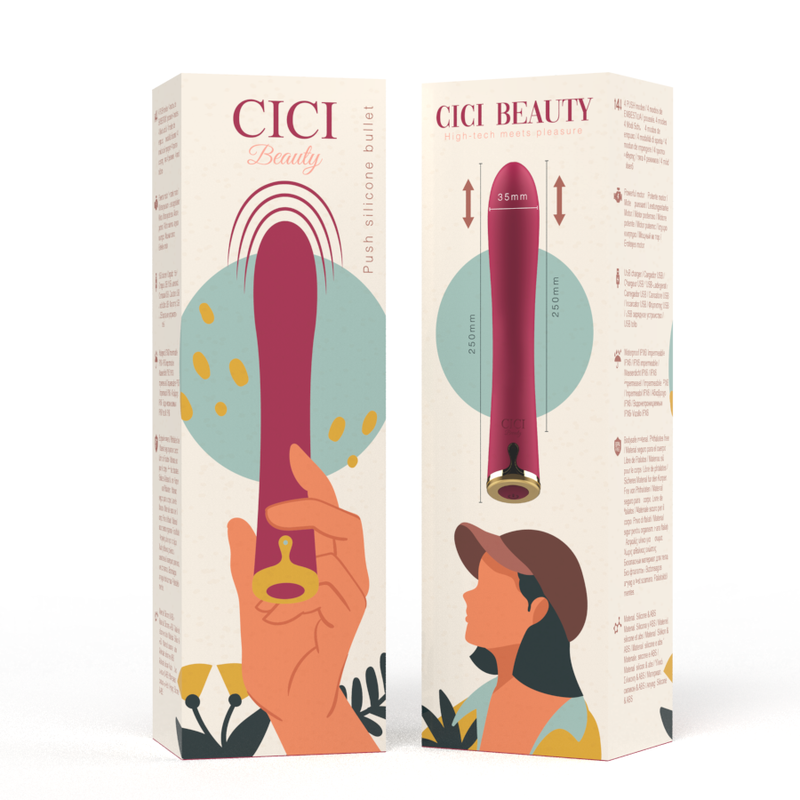 Cici beauty - premium push bullet en silicone