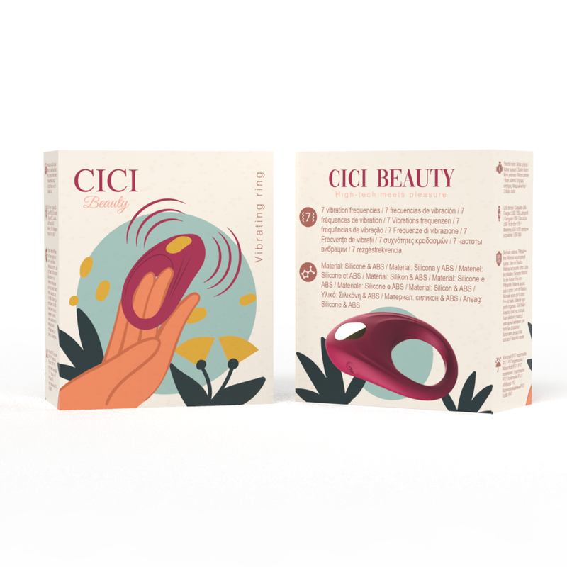 Cici beauty - anneau vibrant en silicone premium