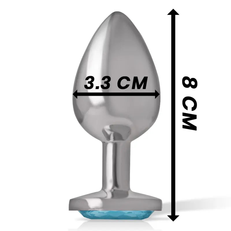 Plug Anal Métal Intense Cristal Bleu Taille M - Intense