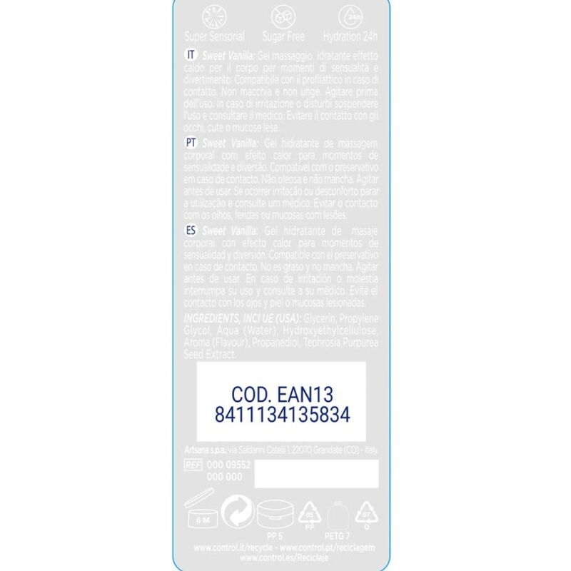 Control – Gel 2 en 1 Massage & Plaisir Douceur de Madagascar – 200 ml