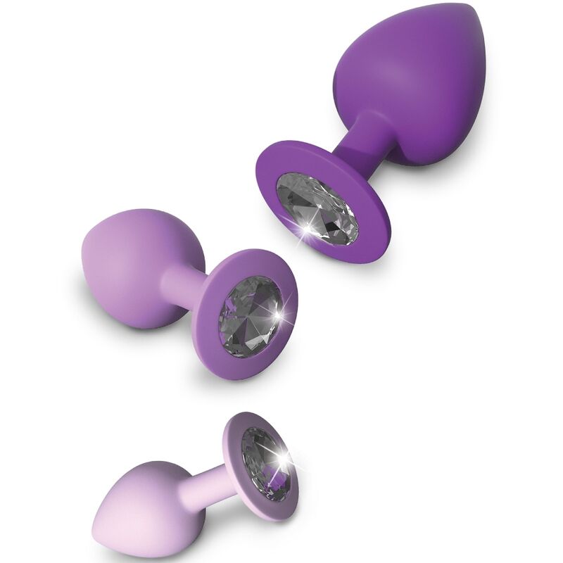 Ensemble de Plugs Anaux Little Gems 3 Tailles Violet - Pipedream