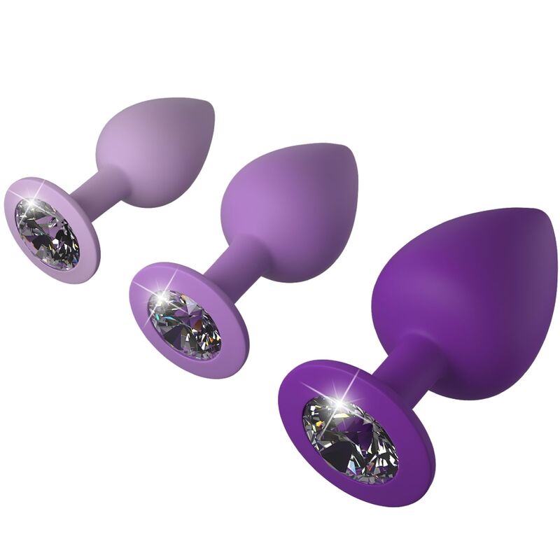 Ensemble de Plugs Anaux Little Gems 3 Tailles Violet - Pipedream