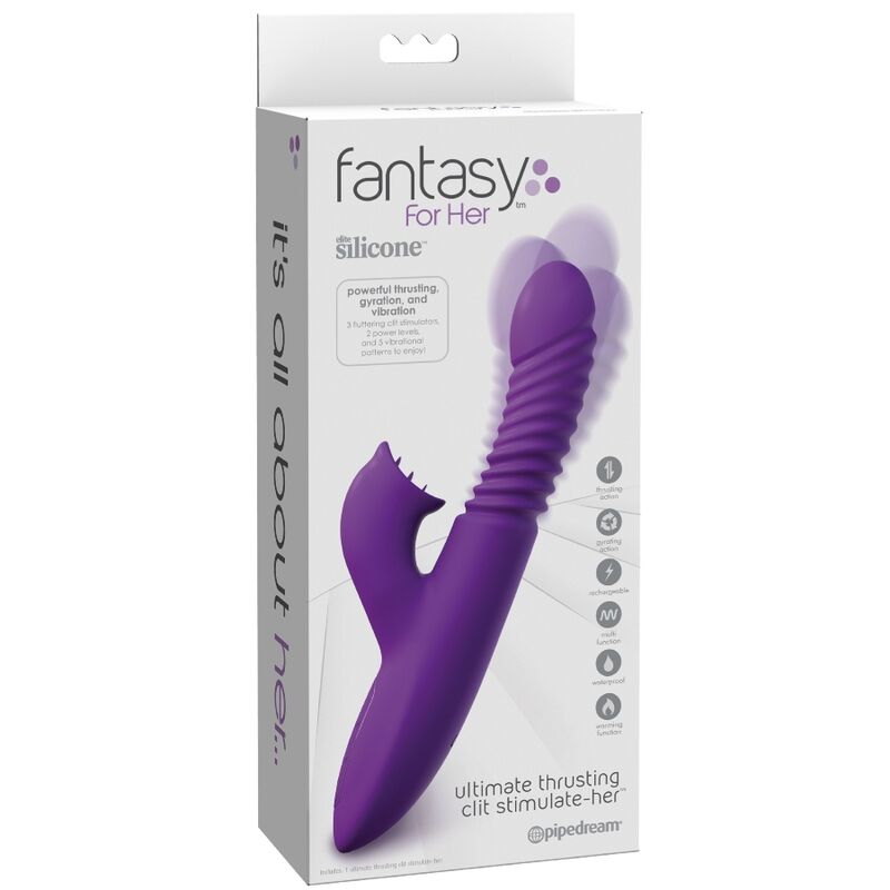 Stimulateur Clitoridien avec Oscillation Thermique et Vibrations Violet - Pipedream