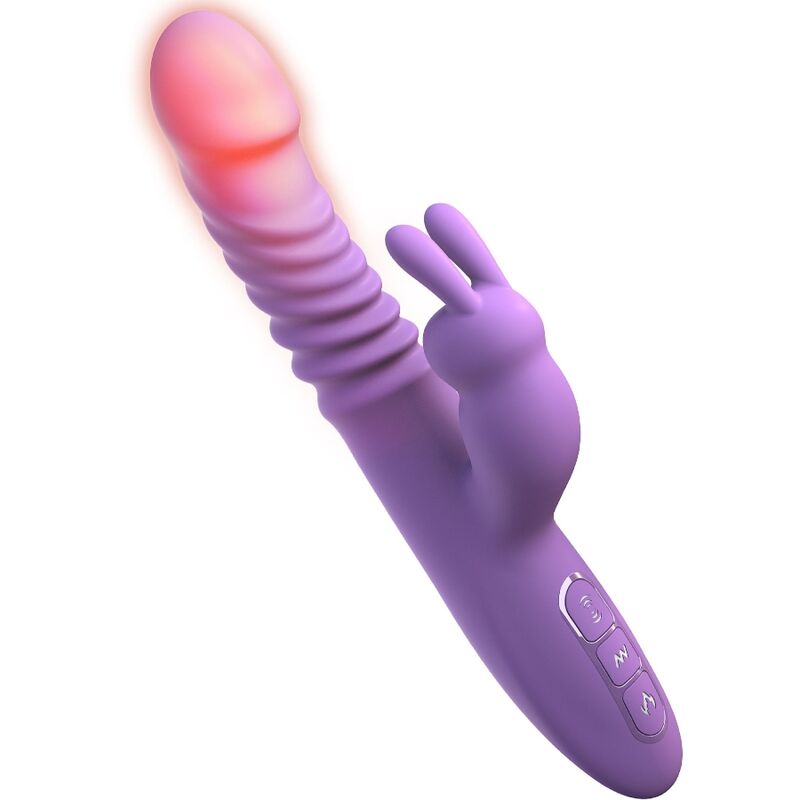 Stimulateur Lapin Clitoridien Chauffant avec Oscillation et Vibration Violet - Fantasy For Her