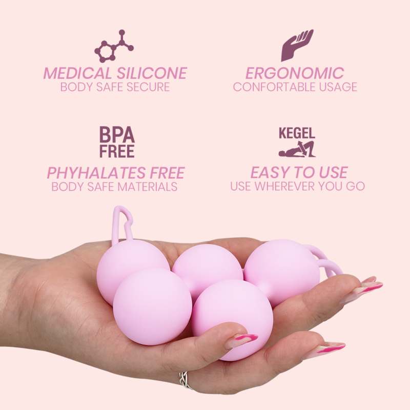 Intimichic – Kit 3 Boules de Geisha Progressives pour le Plancher Pelvien Pelvis Health II