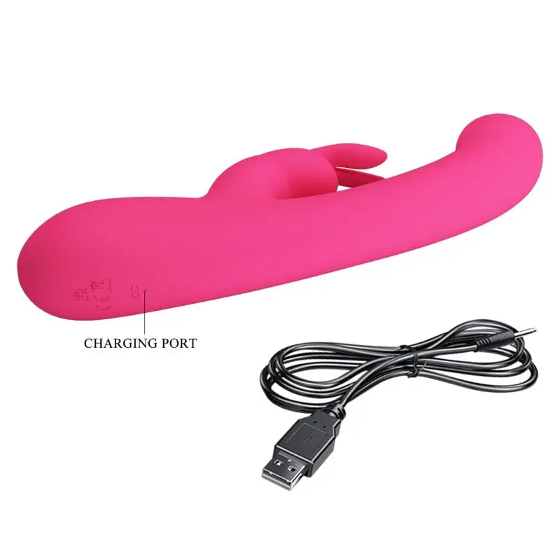 Pretty Love – Vibromasseur Rabbit Étanche et Rechargeable Rose