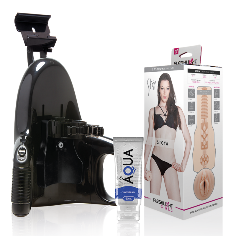 Fleshlight – Pack Masturbateur Automatique + Vagin Stoya + Lubrifiant