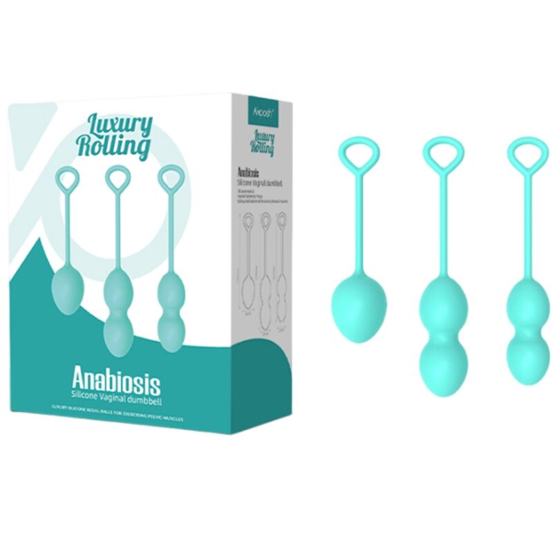 Armony – Kit de 3 Boules de Geisha Vertes en Silicone Rééducation du périnée