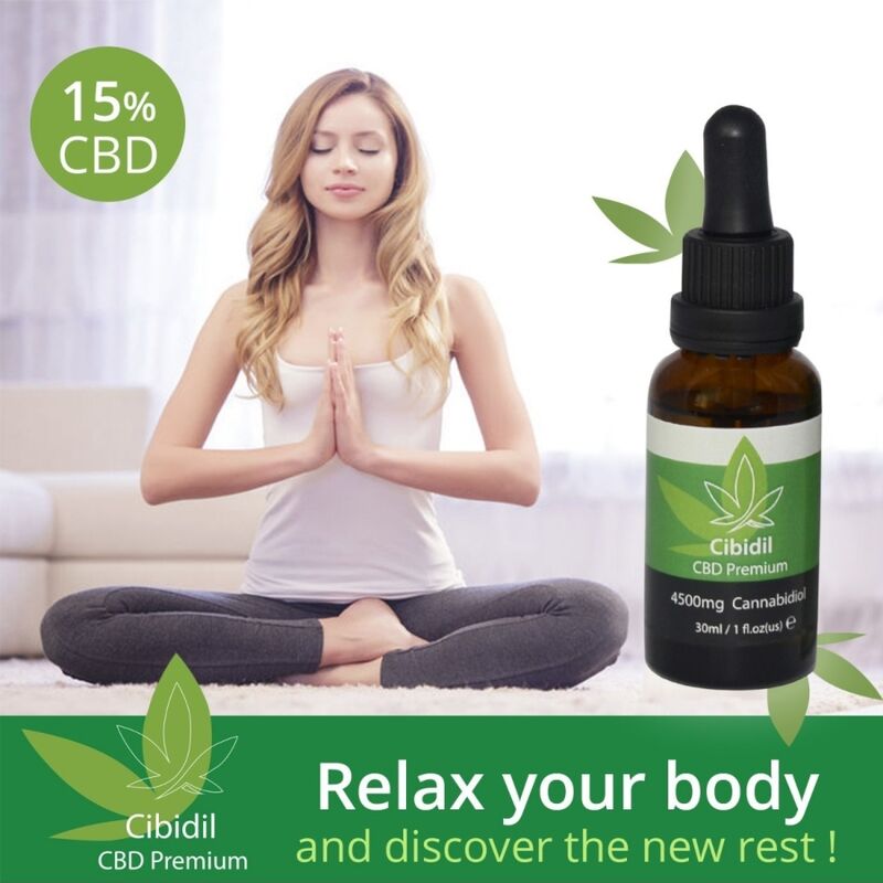 500Cosmetics - Huile Relaxante CBD Anti-Stress Cibidil - 30 ml
