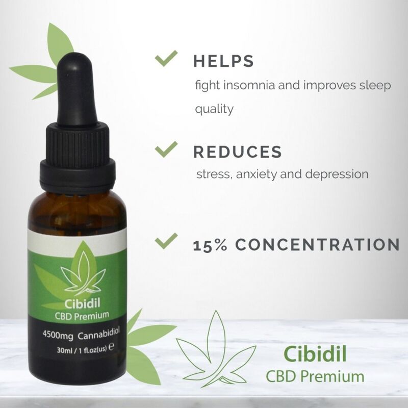 500Cosmetics - Huile Relaxante CBD Anti-Stress Cibidil - 30 ml