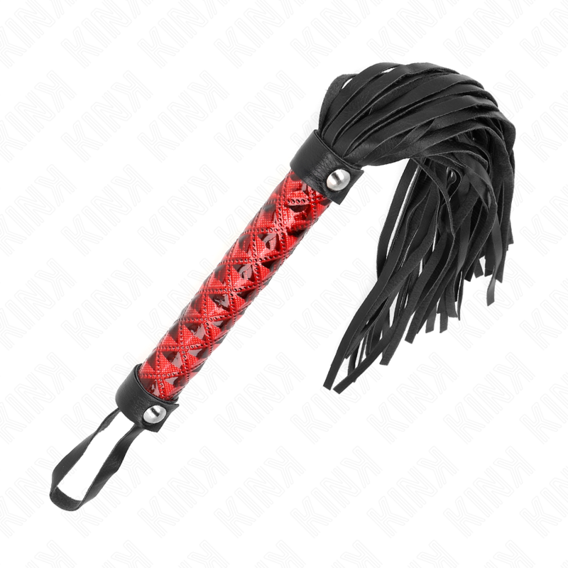 KINK - Mini Fouet BDSM avec Motif Diamant - 40 cm