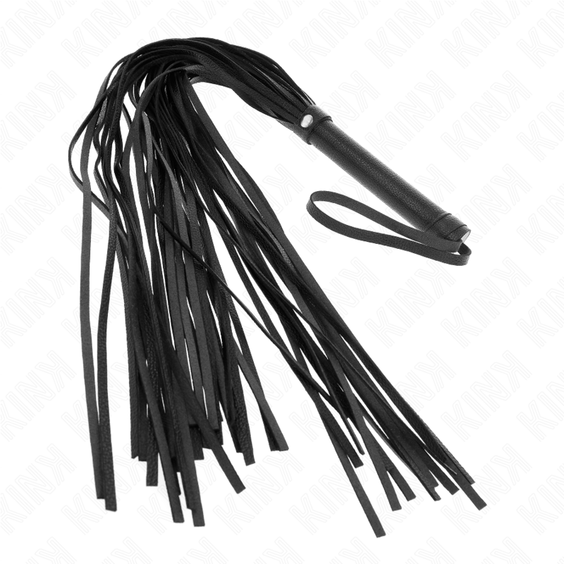 KINK - Fouet BDSM Noir en PVC - 70 cm