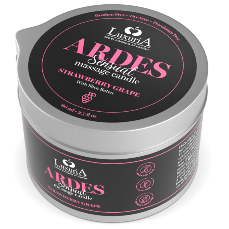 Intimateline - Bougie de Massage Fraise / Raisin Luxuria Ardes