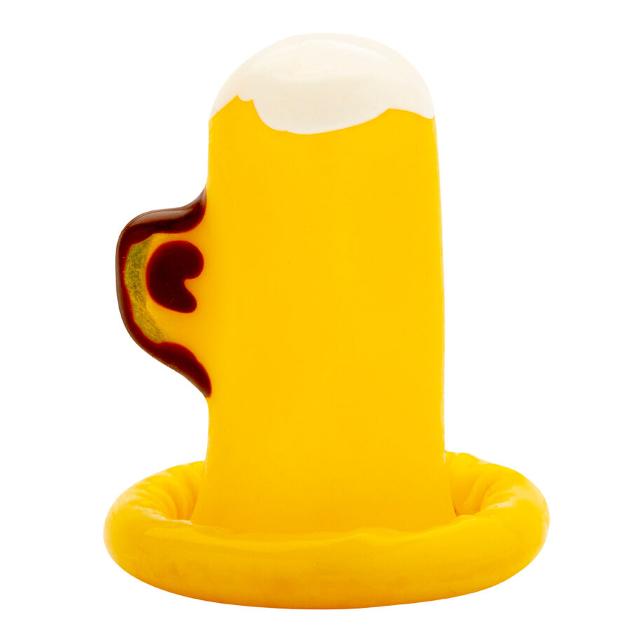 Préservatif Fantaisie Peint Main Verre de Bière - Condomerie - CONDOMERIE