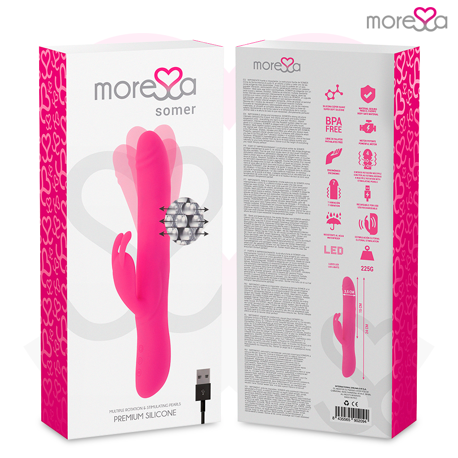 Moressa Sextoy Rabbit 7 modes de vibrations Somer – Rose