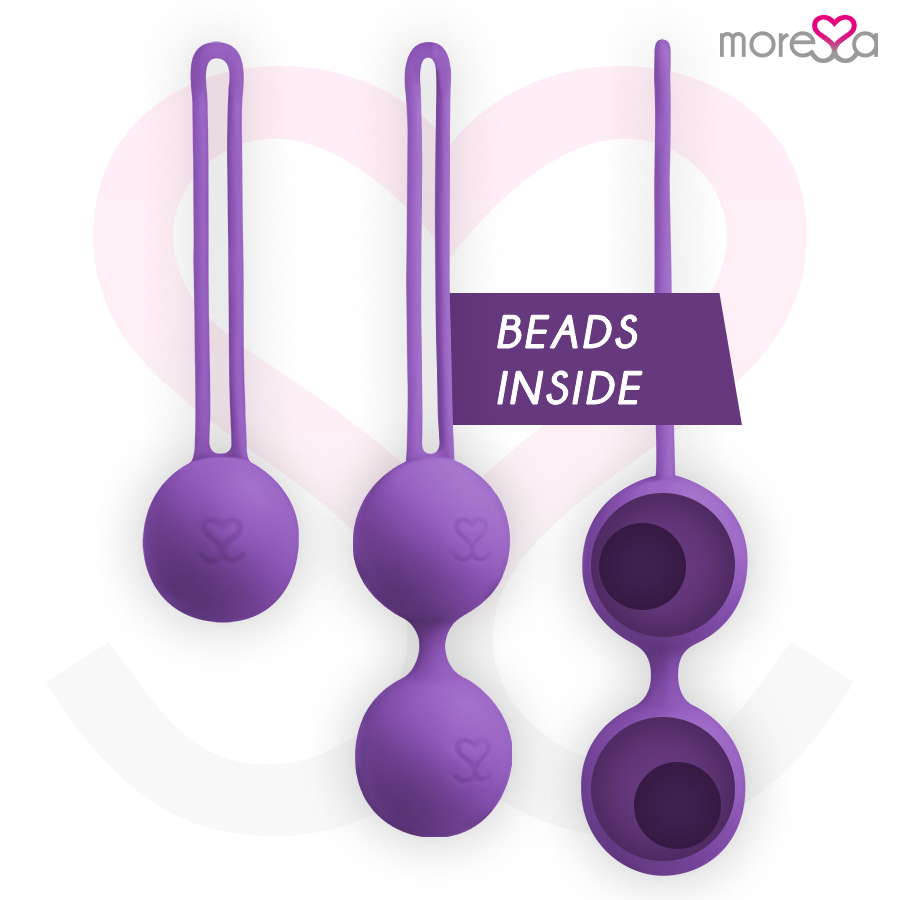 Moressa – Kit 3 Boules de Geisha Lilas Renforcement du périnée Osian Set