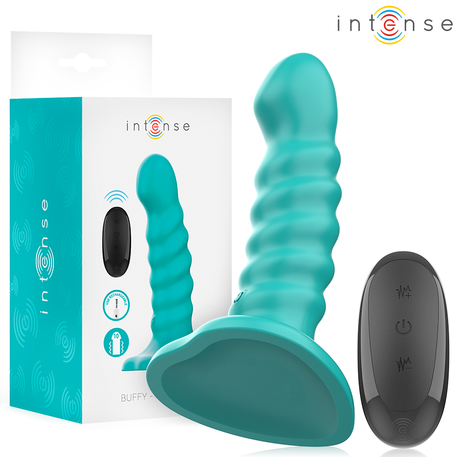 Vibrateur Buffy Design Spirale Bleu Taille S - Intense