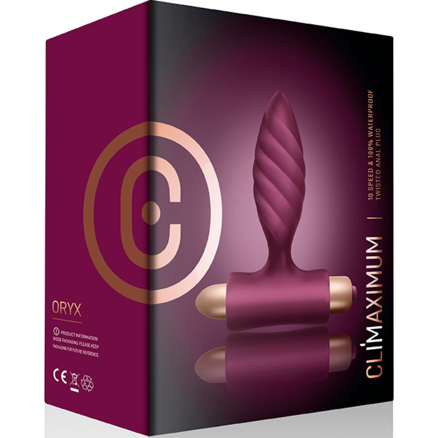 Climaximum - Plug Anal Vibrant Torsadé pour débutant - Violet