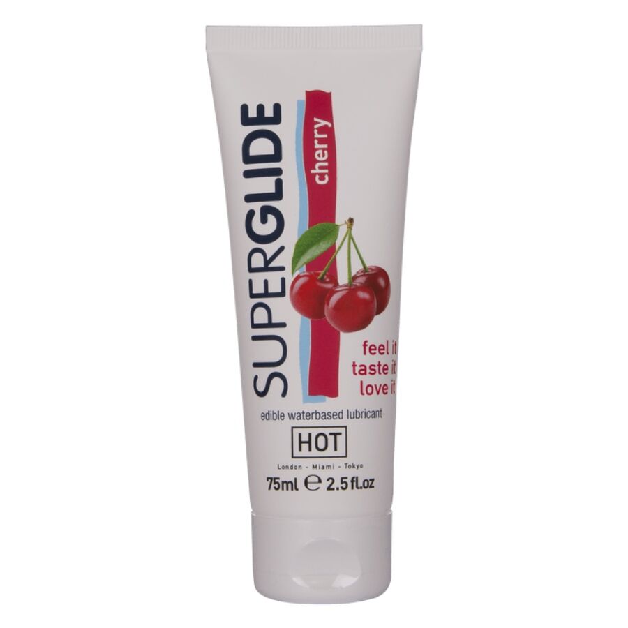 Lubrifiant Comestible SuperGlide Cerise 75ml - HOT