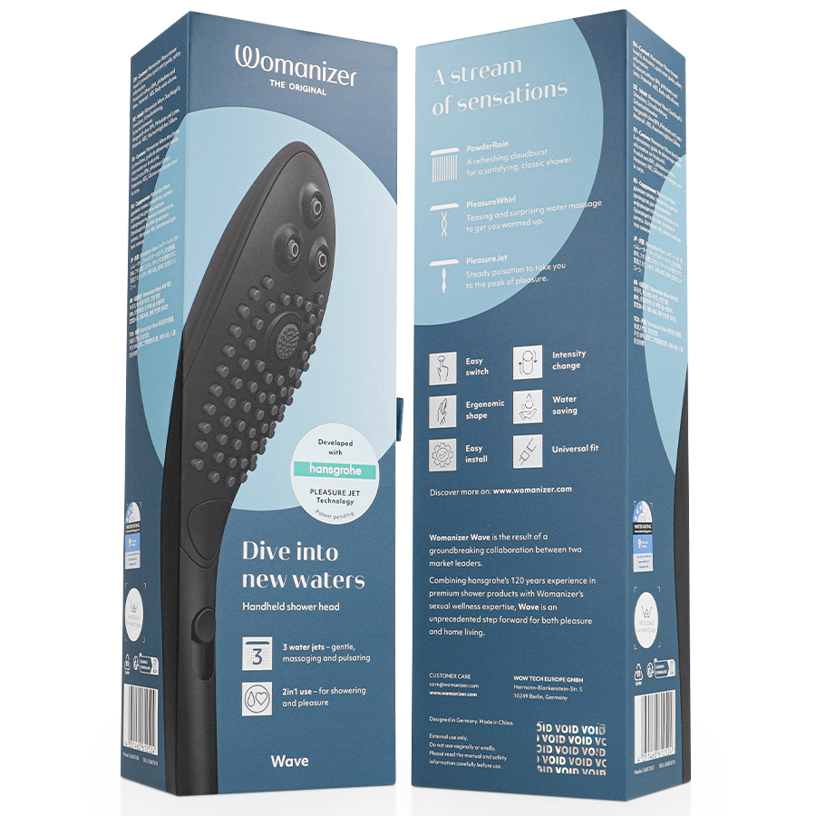 Pommeau de Douche Stimulant Wave Noir - Womanizer