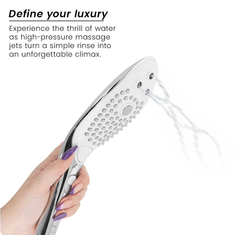Pommeau Douche Stimulant Clitoridien Wave Chrome - Womanizer