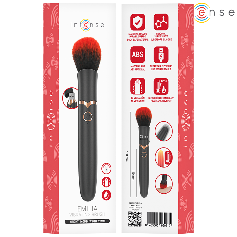 Brosse Vibrante Chauffante Emilia 16 cm - Intense