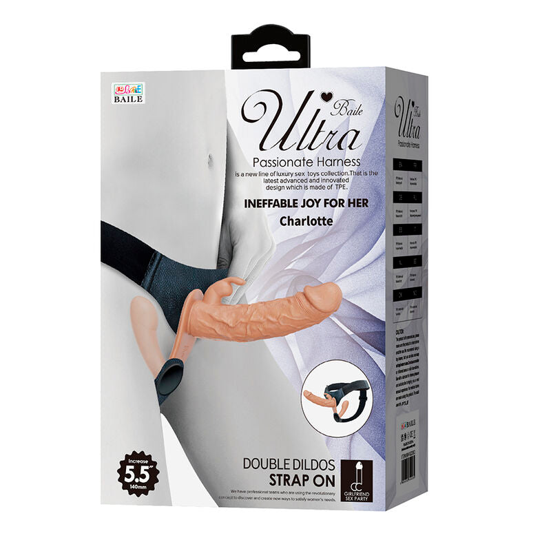 Harnais Strap-On Charlotte Double Pénétration Gode Creux - Baile