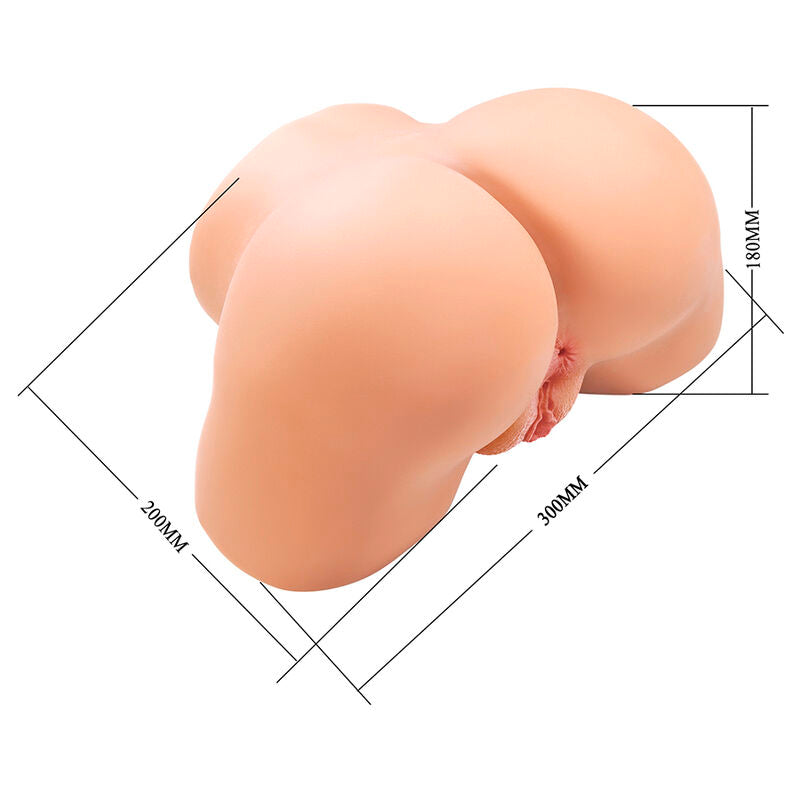 Double Masturbateur Vibrant Vaginal et Anal Flesh - Crazy Bull
