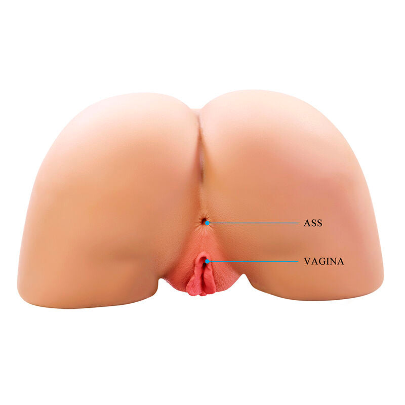 Double Masturbateur Vibrant Vaginal et Anal Flesh - Crazy Bull