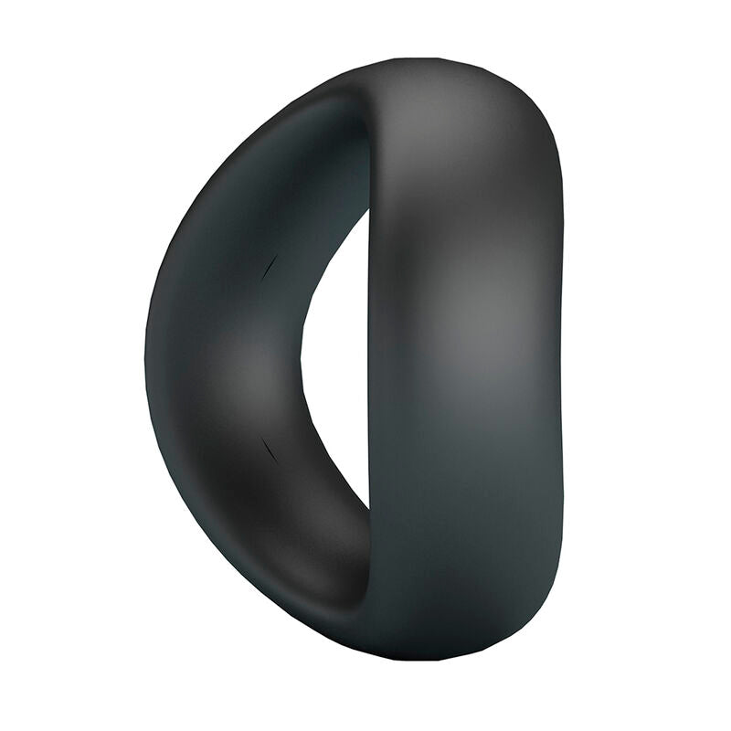 Anneau Pénien Ergonomique Valen en Silicone Noir - Crazy Bull