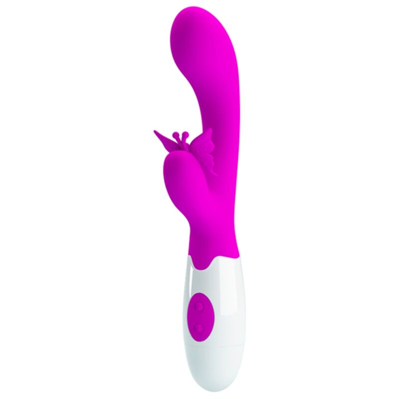 Vibromasseur Lapin Papillon Violet 30 Fonctions - Pretty Love