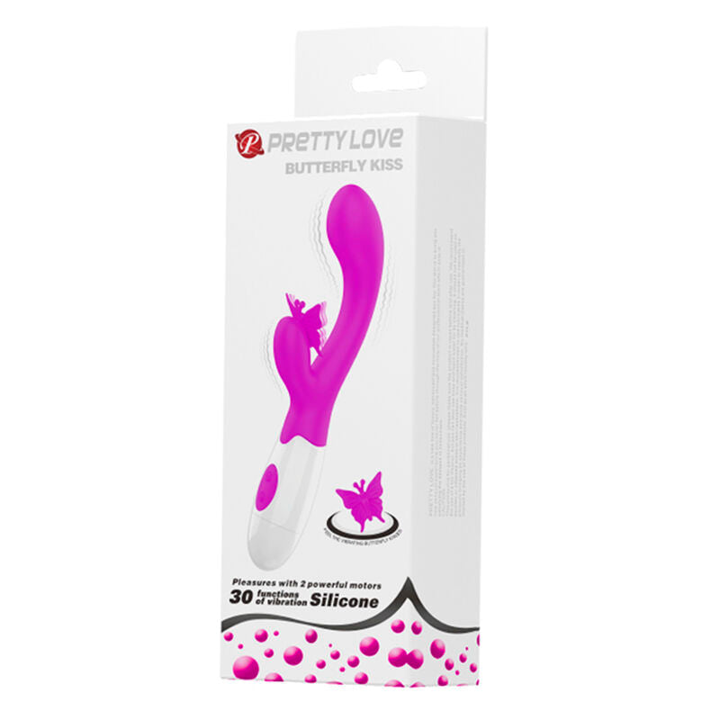 Vibromasseur Lapin Papillon Violet 30 Fonctions - Pretty Love