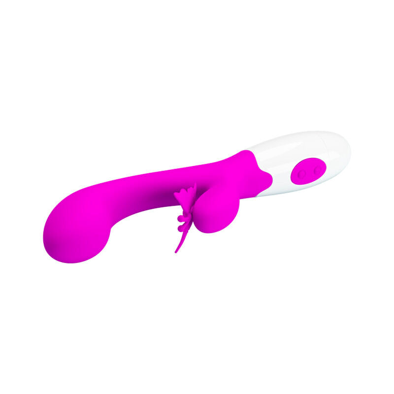 Vibromasseur Lapin Papillon Violet 30 Fonctions - Pretty Love
