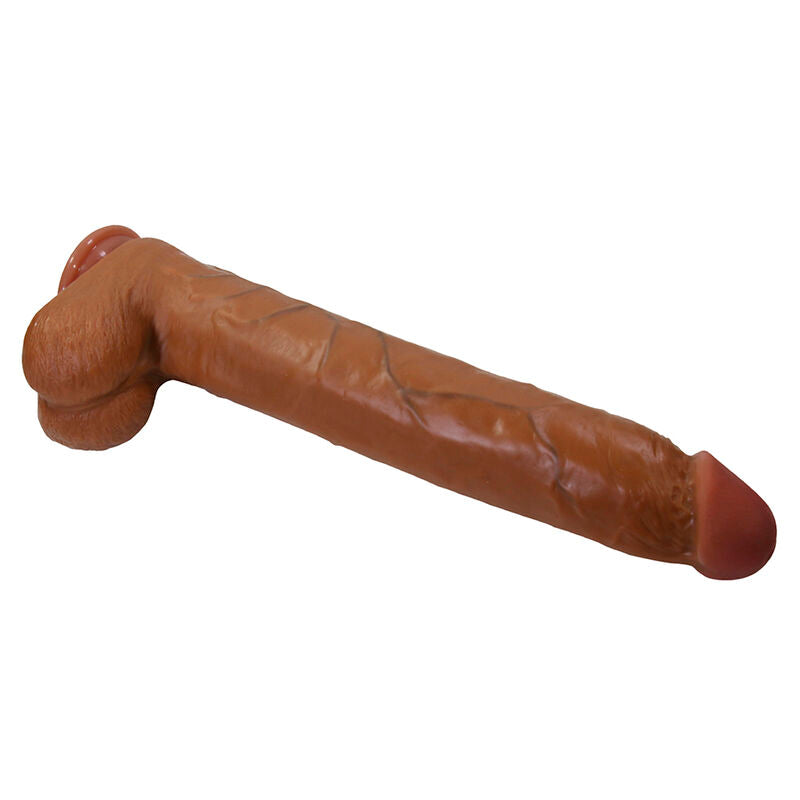 Gode Réaliste Flexible avec Ventouse 36 cm Marron - Pretty Love