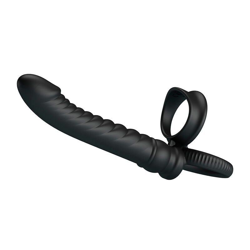 Vibrateur Anal Merritt avec Anneau Ergonomique Noir - Pretty Love