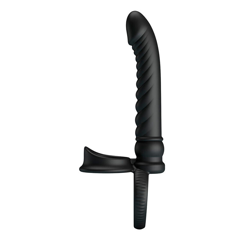 Vibrateur Anal Merritt avec Anneau Ergonomique Noir - Pretty Love