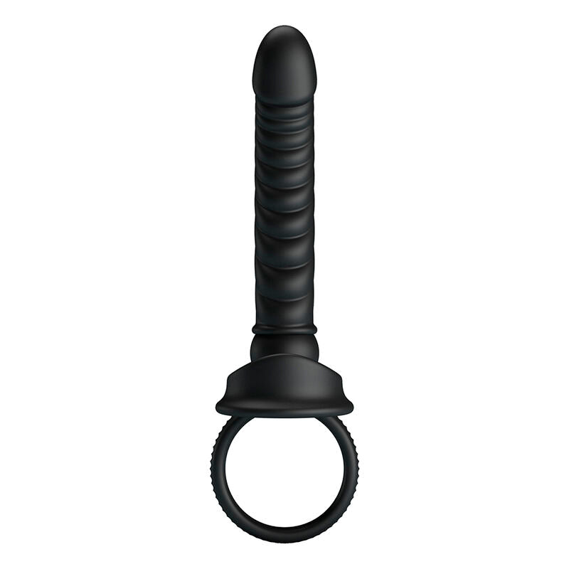 Vibrateur Anal Merritt avec Anneau Ergonomique Noir - Pretty Love