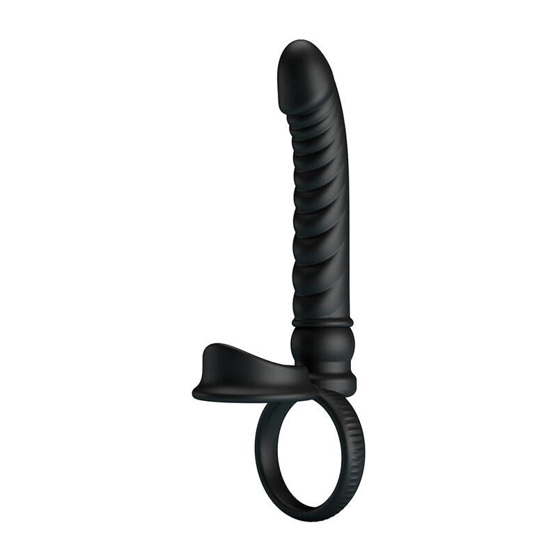 Vibrateur Anal Merritt avec Anneau Ergonomique Noir - Pretty Love
