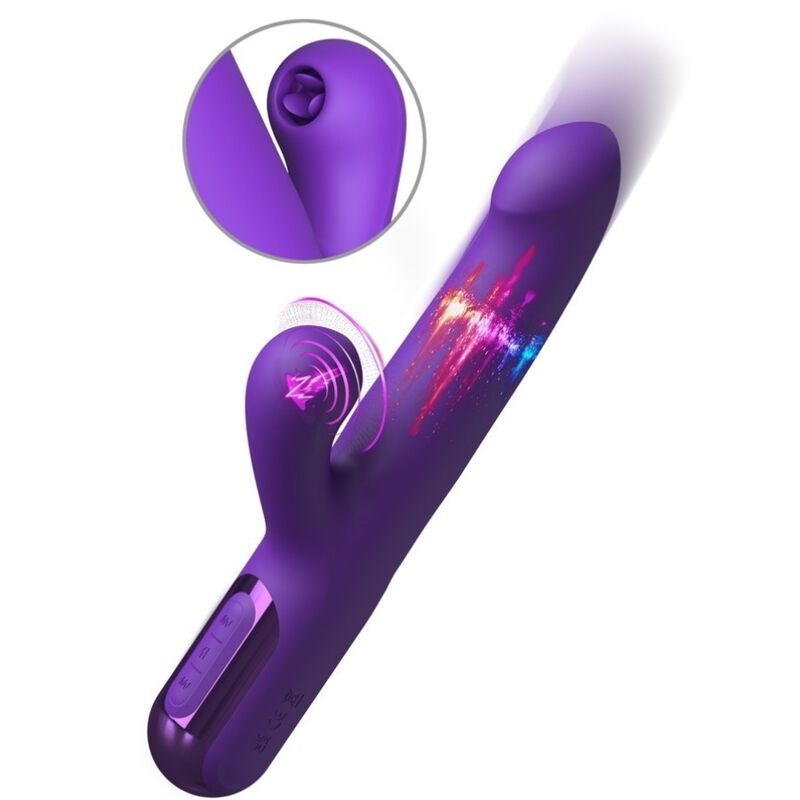 Vibromasseur Lapin Thrusting Super Sonix 22 cm Violet - Fantasy For Her