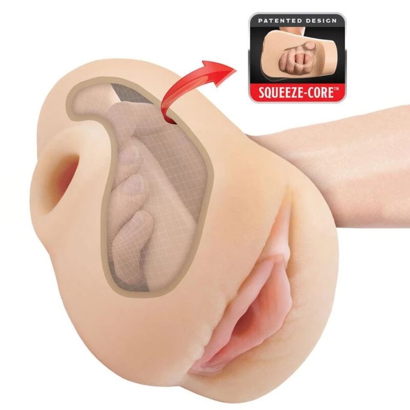 Masturbateur Masculin Vagin Réaliste Squeeze Stroker 18 cm - PDX Plus