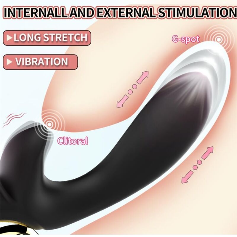 Vibromasseur Lapin Magic Stick Rose Rechargeable - Nalone