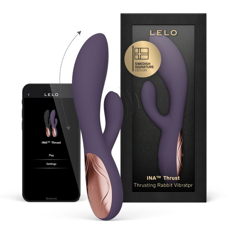 Vibromasseur Lapin à Poussée INA Thrust Violet - Lelo
