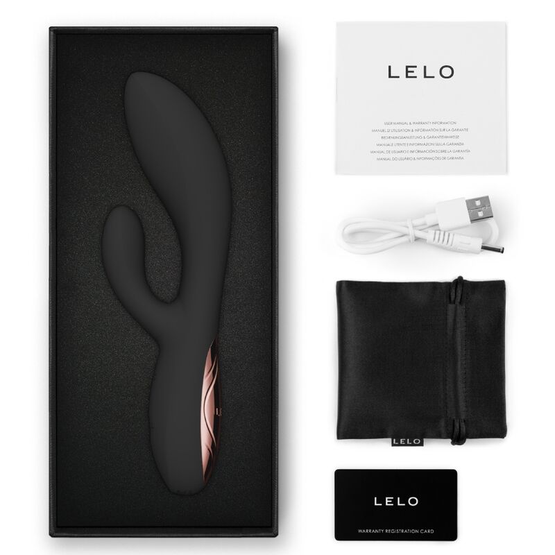 Vibromasseur Rabbit à Poussée Ina Thrust Noir - Lelo