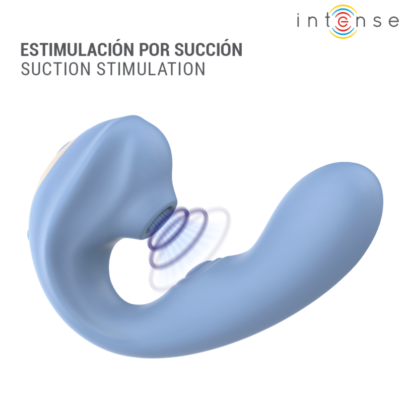 Stimulateur Clitoridien Multifonction Gina 3-en-1 Bleu - Intense